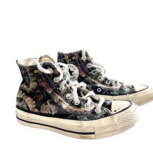 Converse Chuck Taylor All Star Black High Fall Florals Sneakers Size 4.5